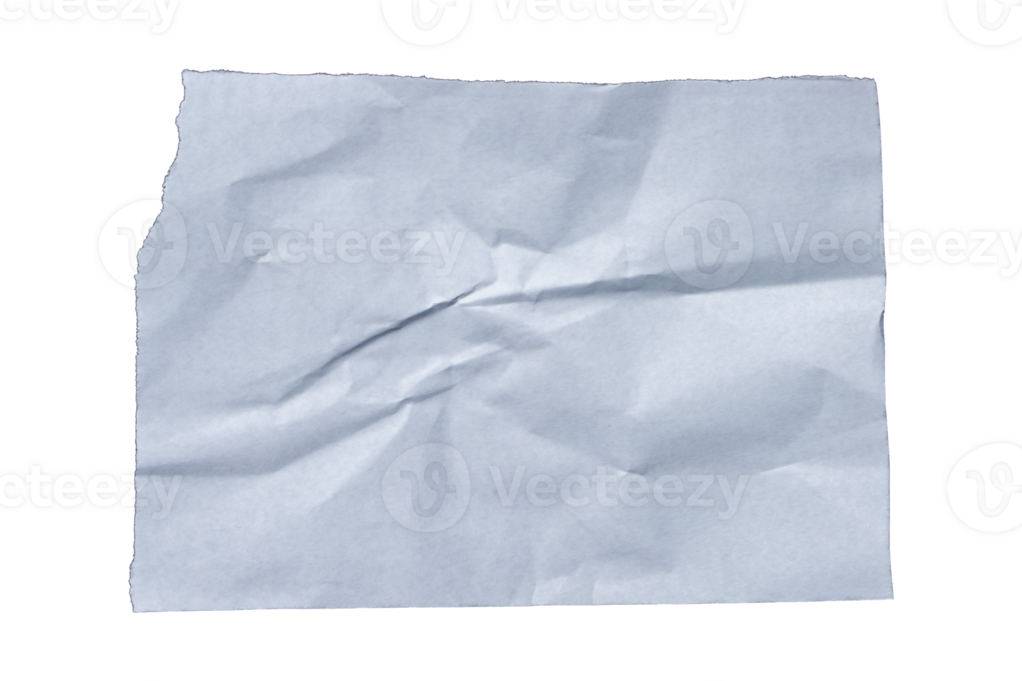 White ripped paper piece isolated on transparent background paper design element png