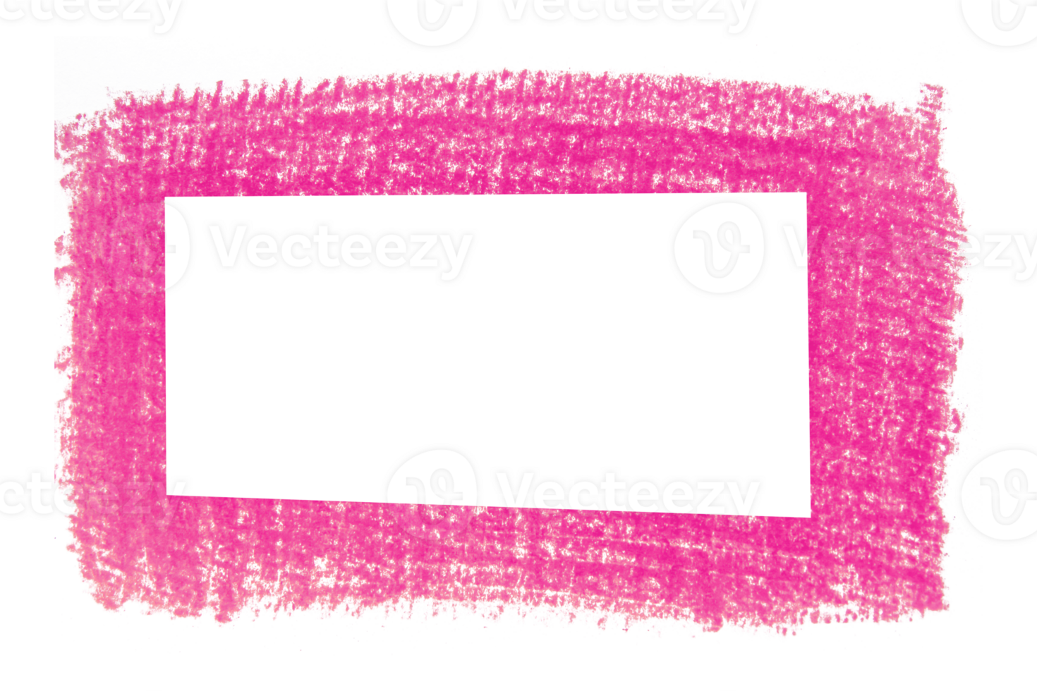 Pink blank crayon drawn frame design element png