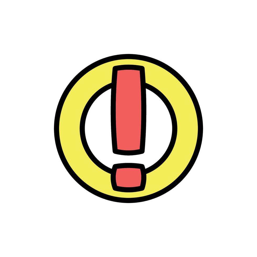 exclamation icon design template elegant style vector