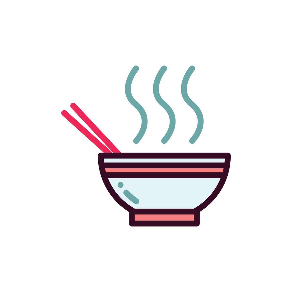 bowl icon design template elegant style vector