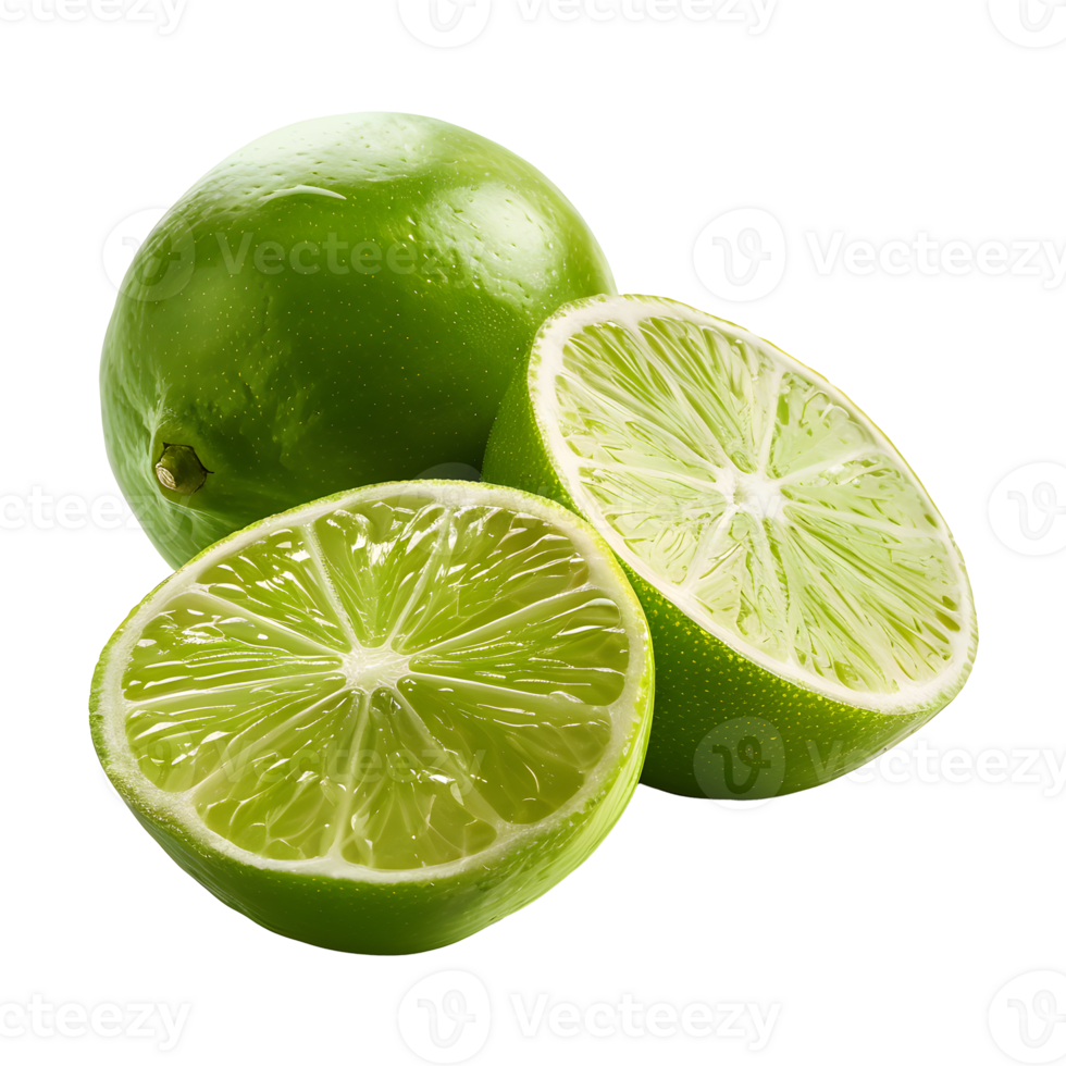 Citrus fruits or lime on transparent background png