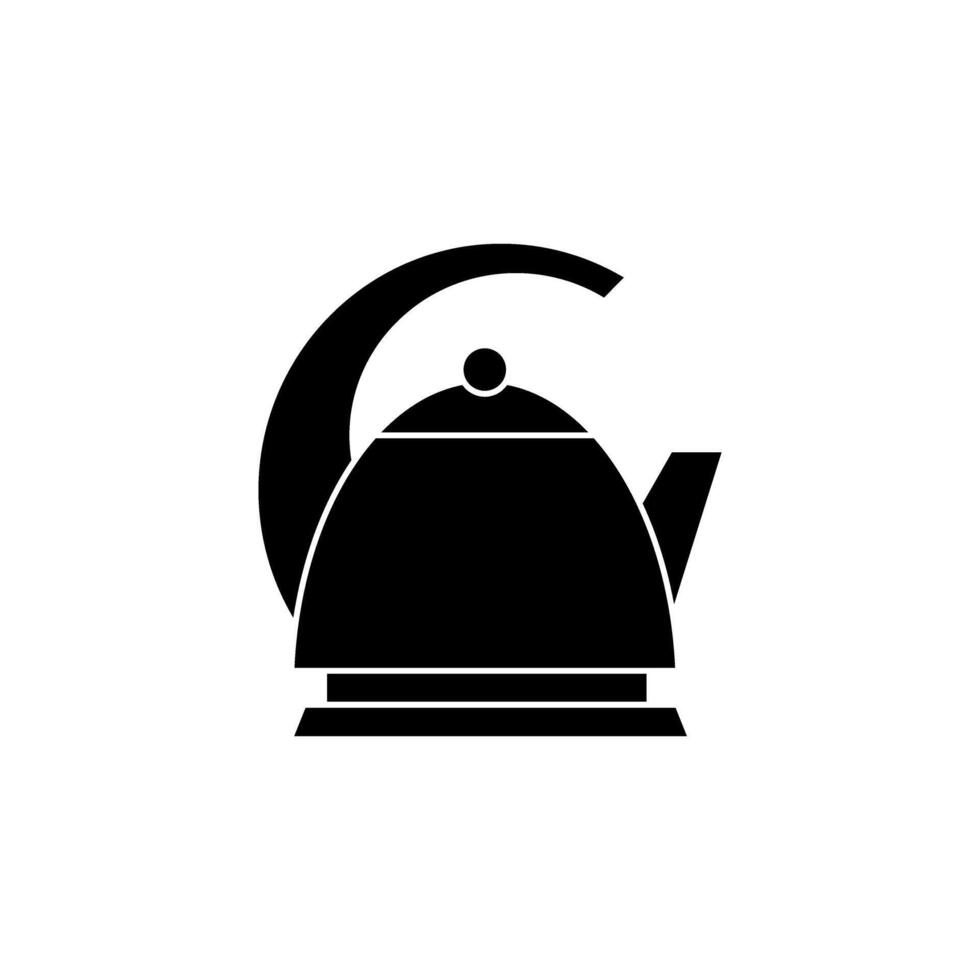 Kettle icon . Teapot illustration sign. Pot symbol. Teakettle logo. vector