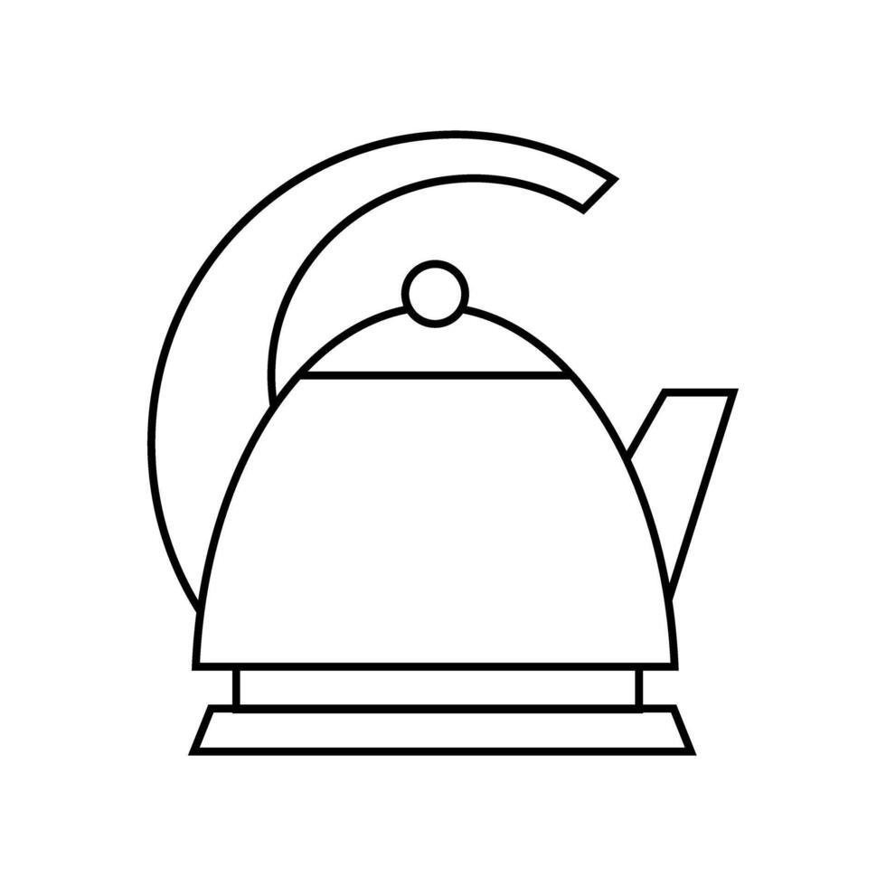 Kettle icon . Teapot illustration sign. Pot symbol. Teakettle logo. vector