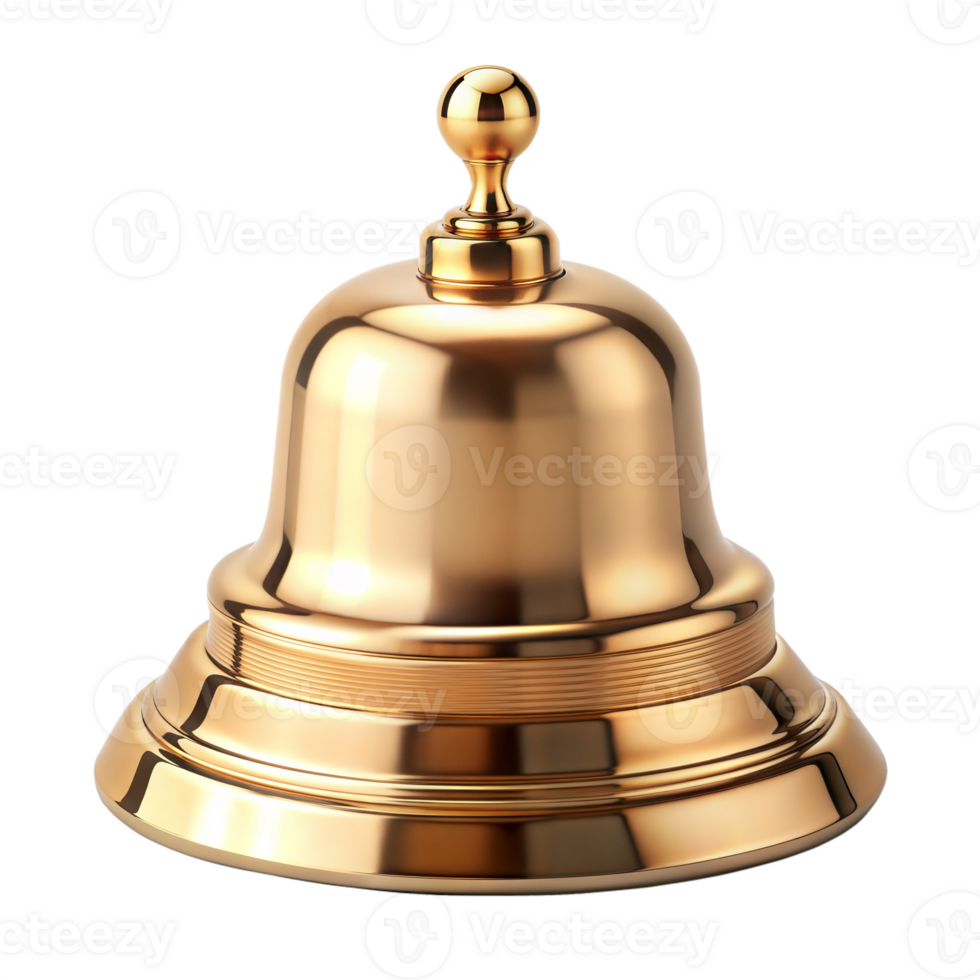 Golden school bell ready to ring for class png