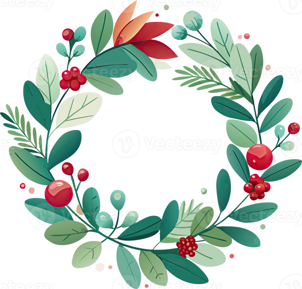 A delicate wreath of pink cherry blossoms and green leaves. Perfect for spring and floral designs. png