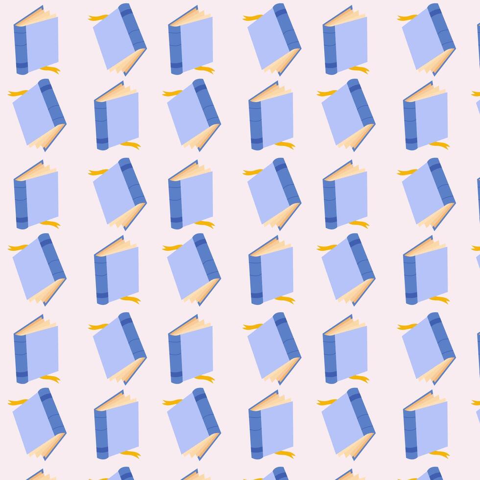 Book seamless pattern or background. World book day vector