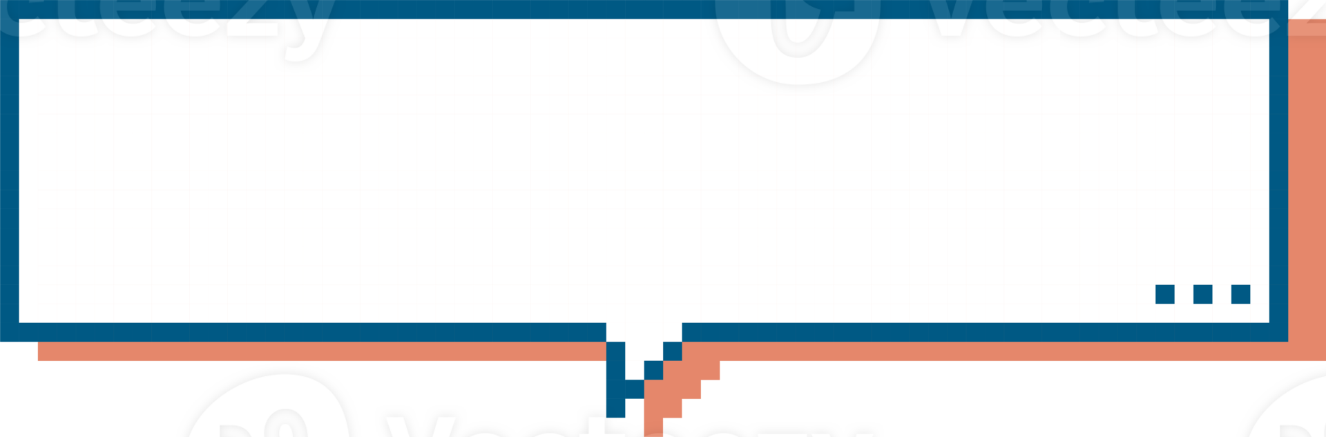 8bit retro game pixel speech bubble balloon icon sticker memo keyword planner text box banner png