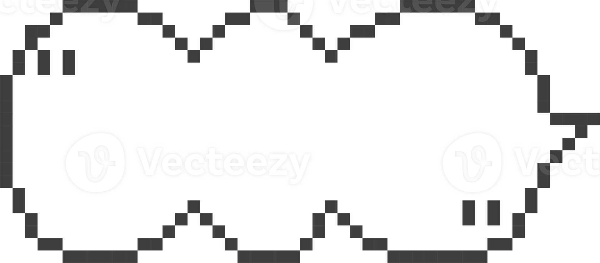 8bit retro game pixel speech bubble balloon with quotation marks, icon sticker memo keyword planner text box banner png