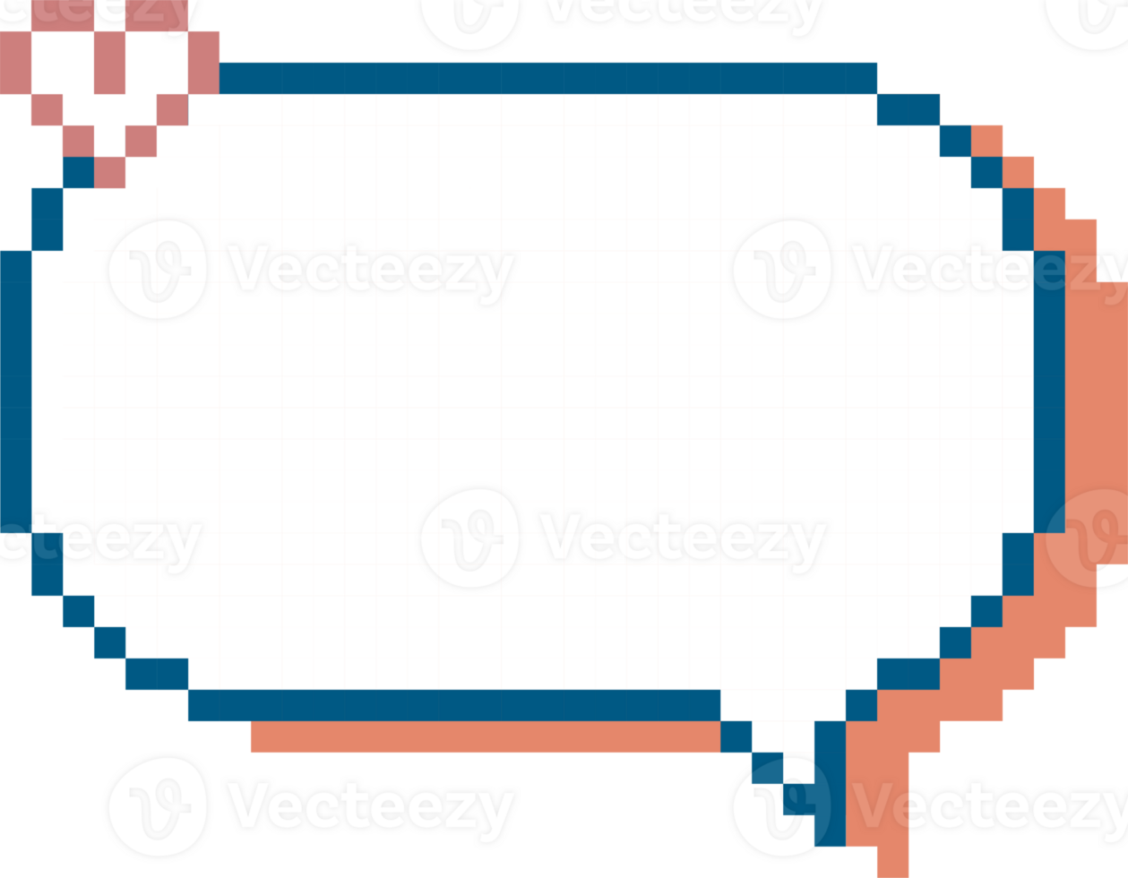 8bit retro game pixel speech bubble balloon icon sticker memo keyword planner text box banner png