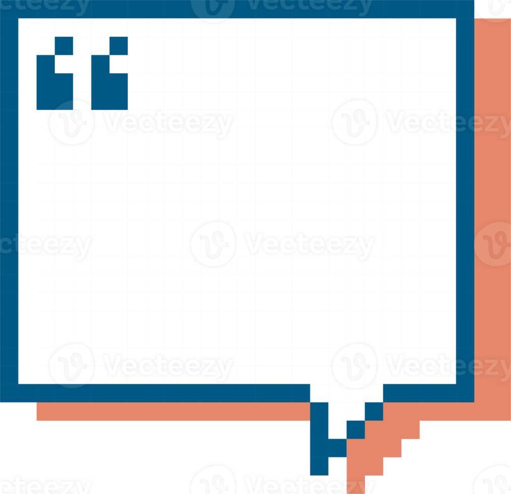 8bit retro game pixel speech bubble balloon icon sticker memo keyword planner text box banner png