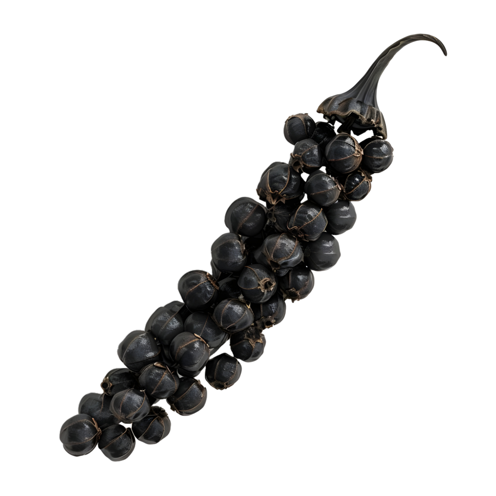 Black pepper on transparent background high res 8K png