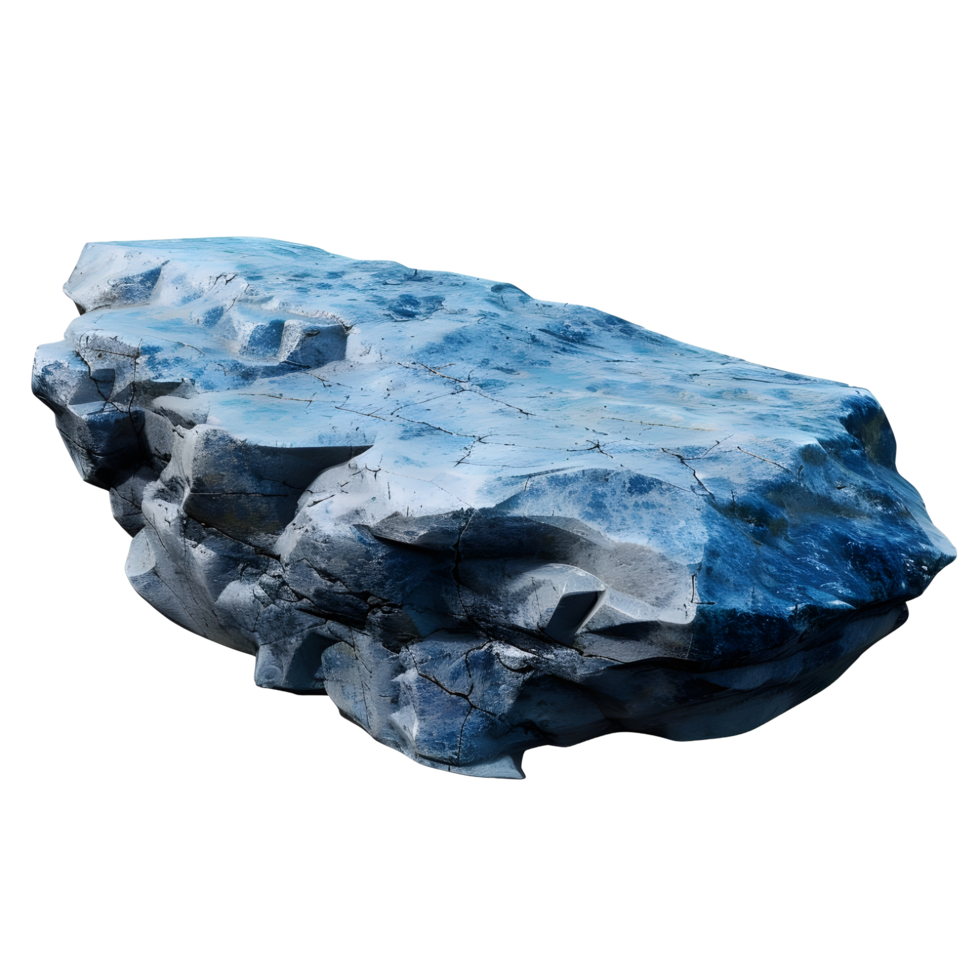 Blue rock platform isolated on transparent background png