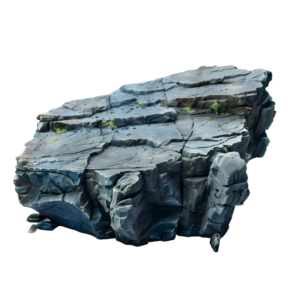 Blue rock platform isolated on transparent background png