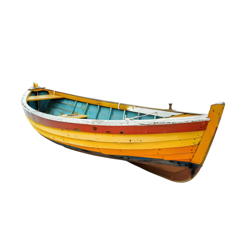Boat on vibrant transparent background high res 8K png