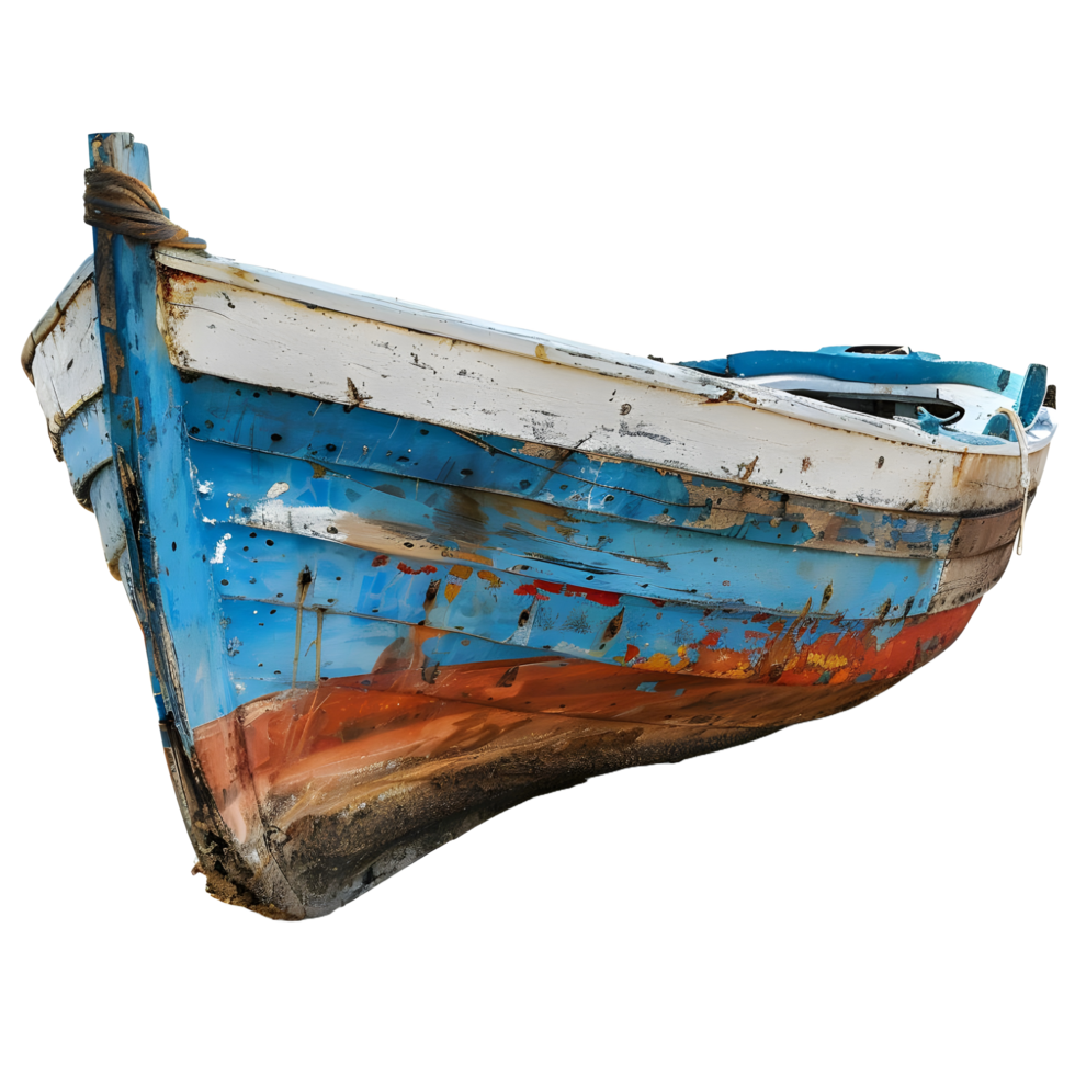 Boat on vibrant transparent background high res 8K png