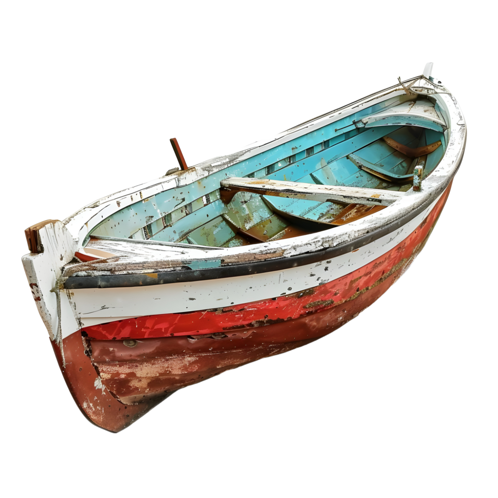 Boat on vibrant transparent background high res 8K png