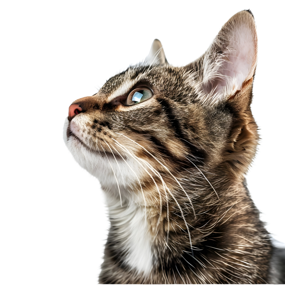 Cat alone on transparent background high detail png