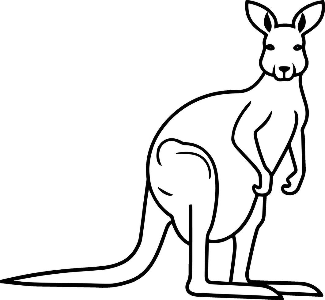 Kangaroo Silhouette Illustration vector