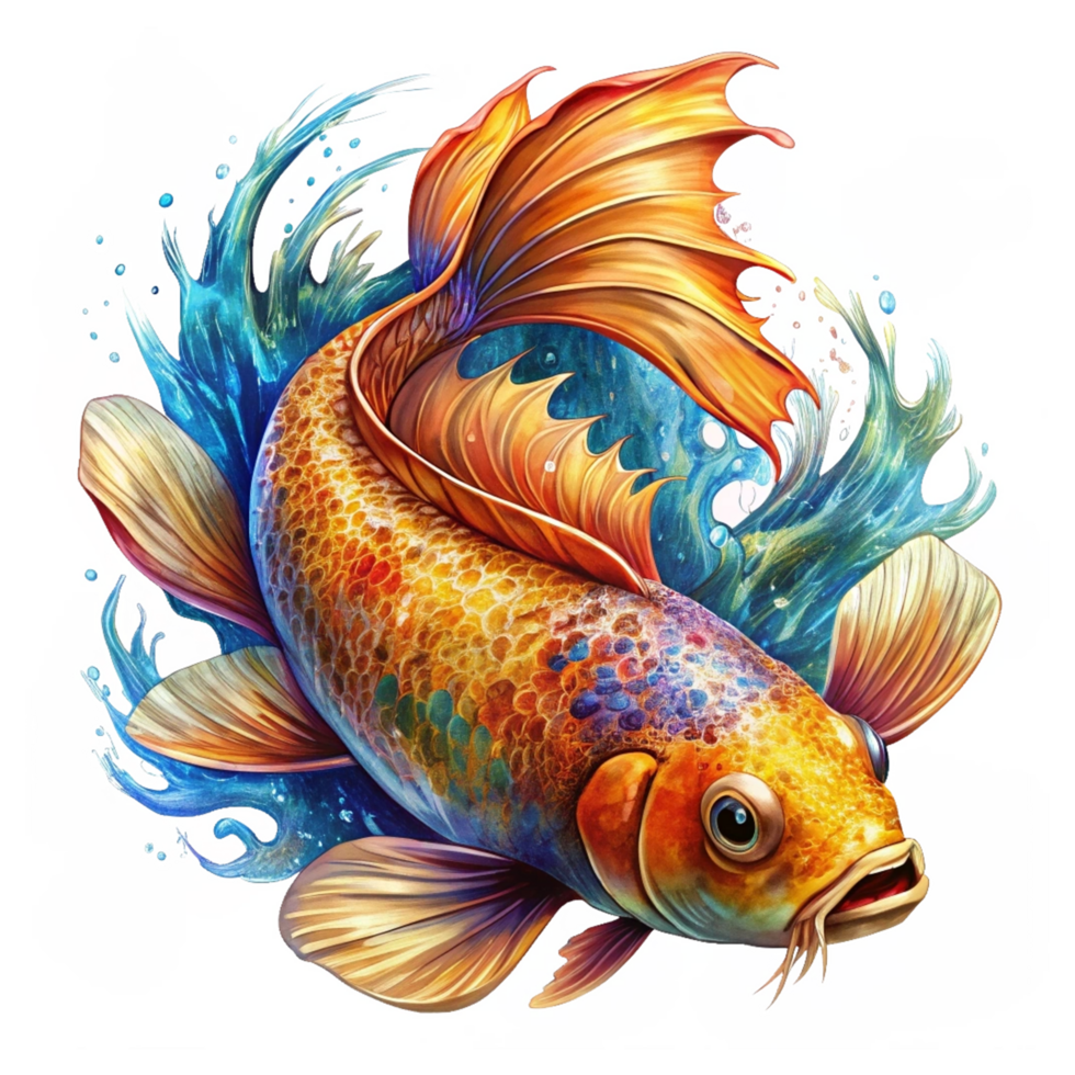 Exotic Koi Fish Image png