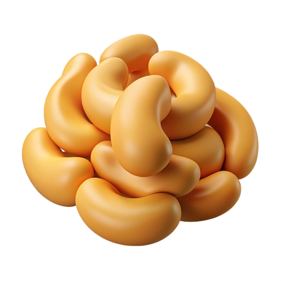 Heap of Cashews 3d Asset png
