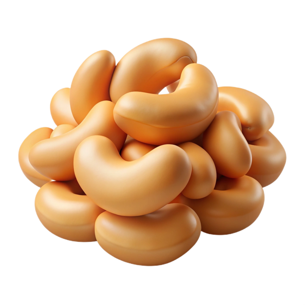 Heap of Cashews 3d Render png
