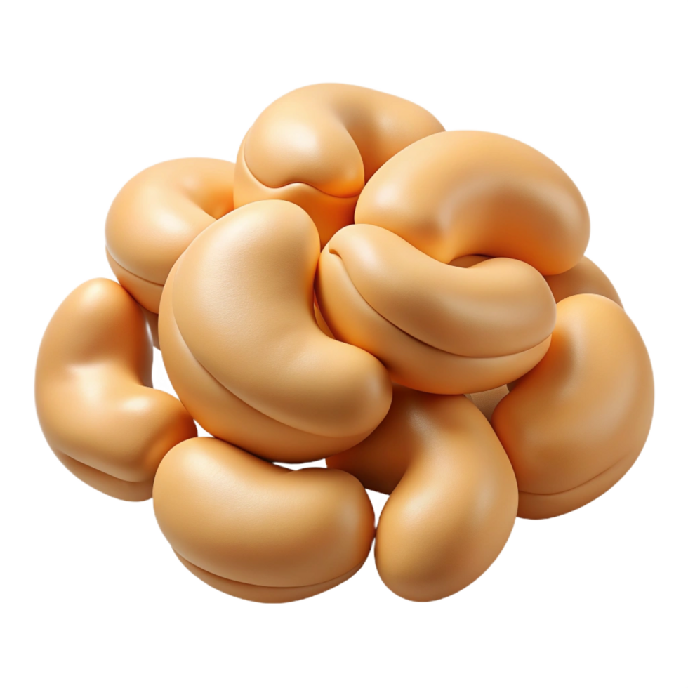 Heap of Cashews 3d image png
