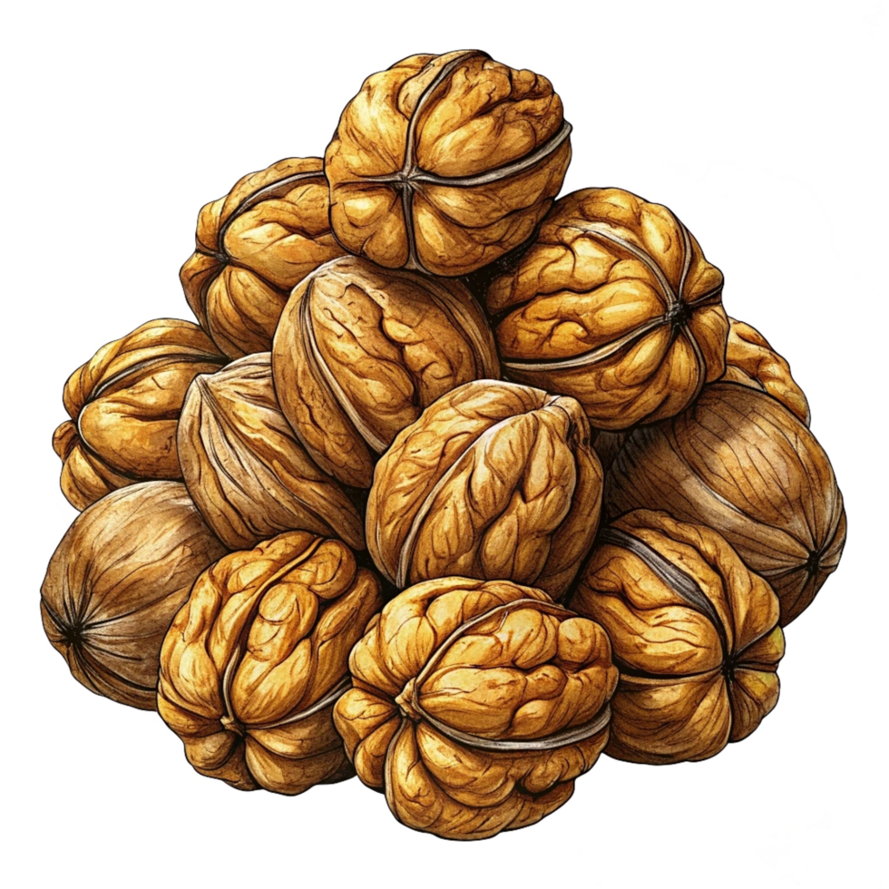 Heap of Walnuts Drawing png