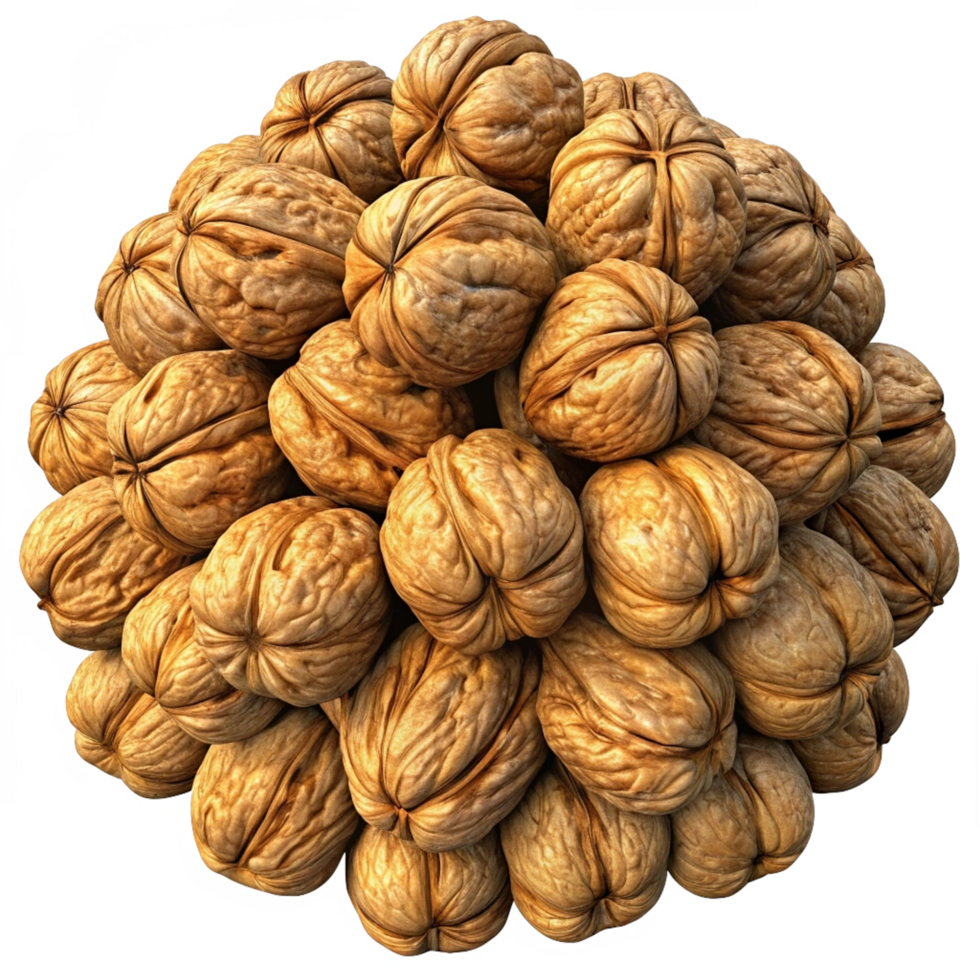 Heap of Walnuts Grains 3d Asset png