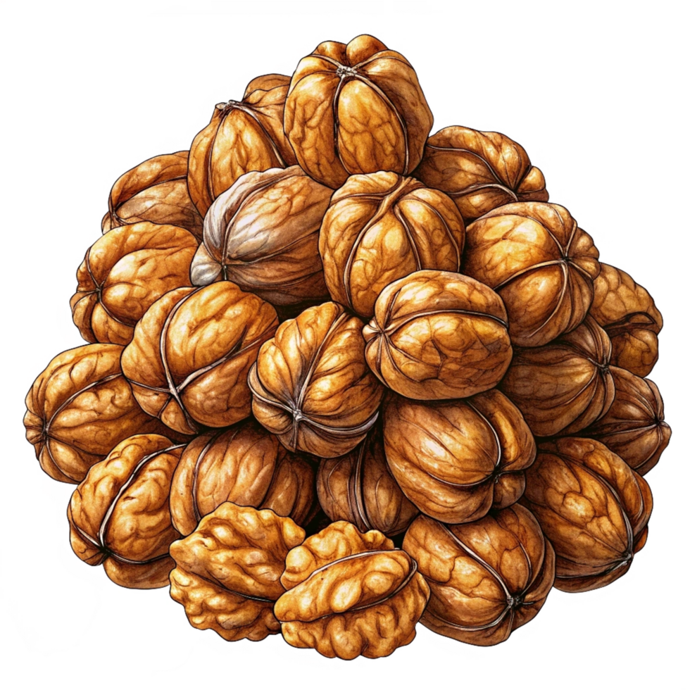 Heap of Walnuts Graphic png