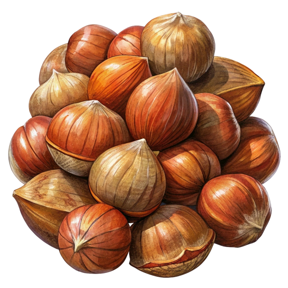 Heap of Hazelnuts Clip Art png