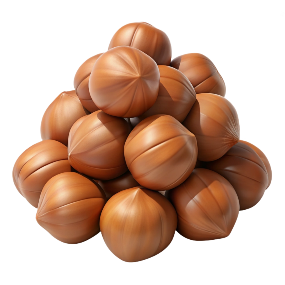 Heap of Hazelnuts 3d Image png