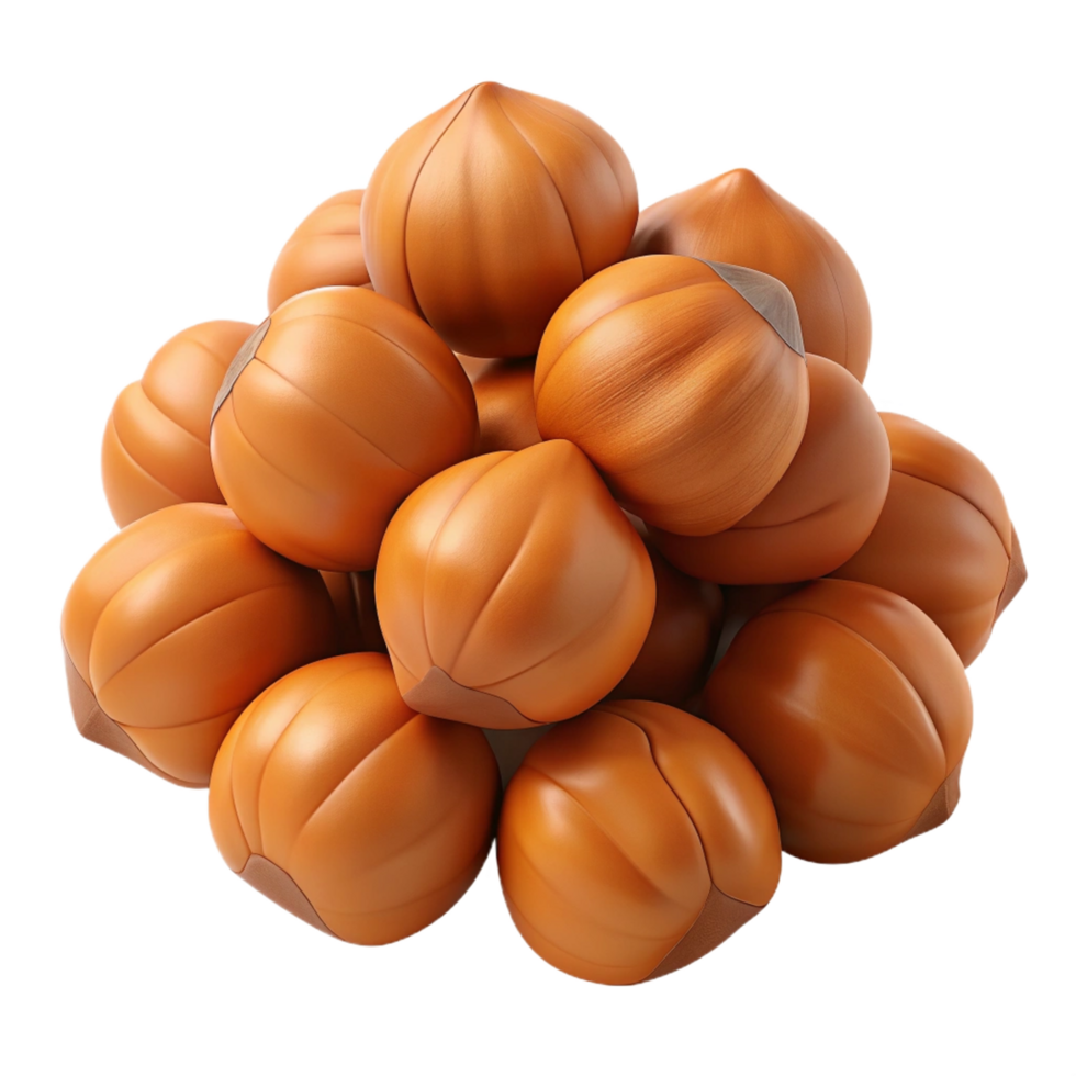 Heap of Hazelnuts 3d Image png