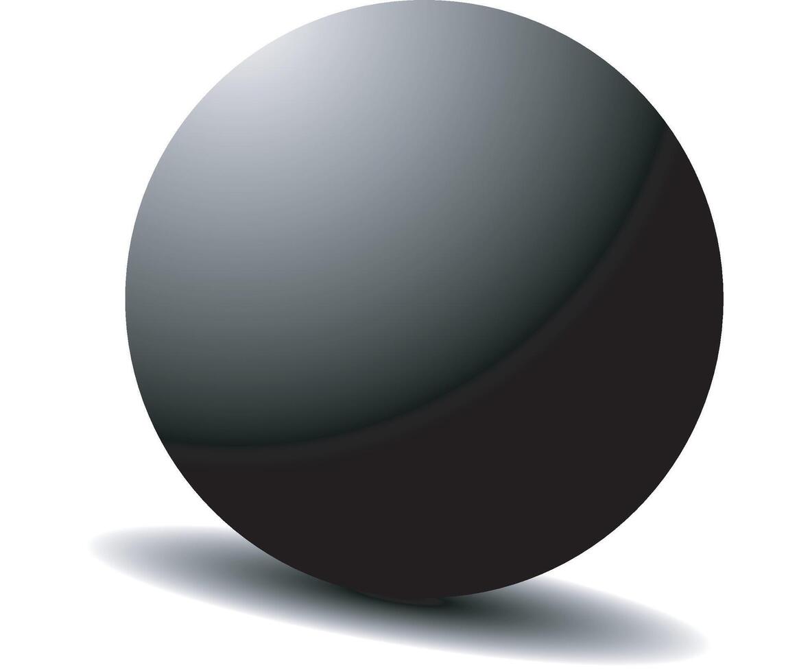 falling black ball simple illustration vector