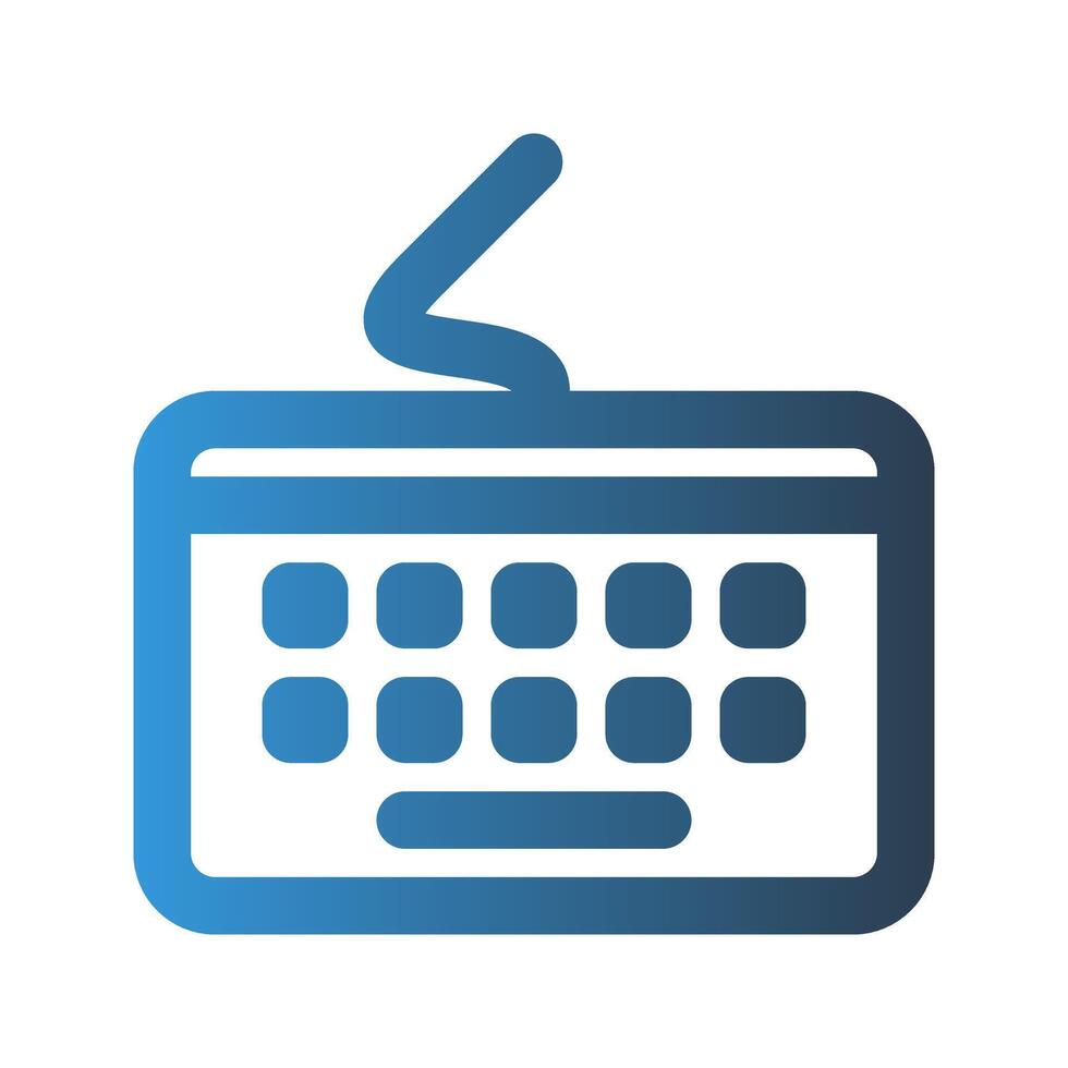 Keyboard outline icon. with gradient colors suitable for interfaces, websites, UI and mobile apps. vector