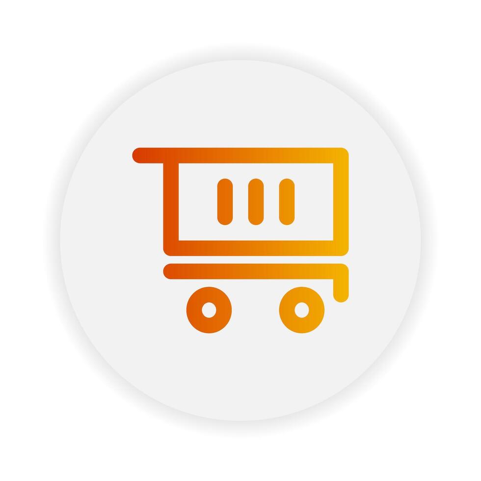 Empty cart outline icon. with gradient color suitable for ecommerce, business and interface symbol icons vector
