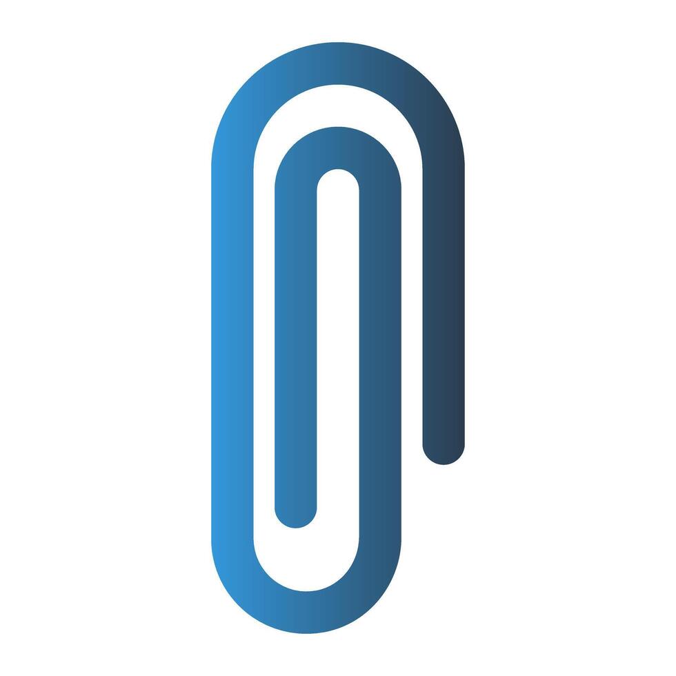 Paper clip outline icon. with gradient colors suitable for interfaces, websites, UI and mobile apps. vector