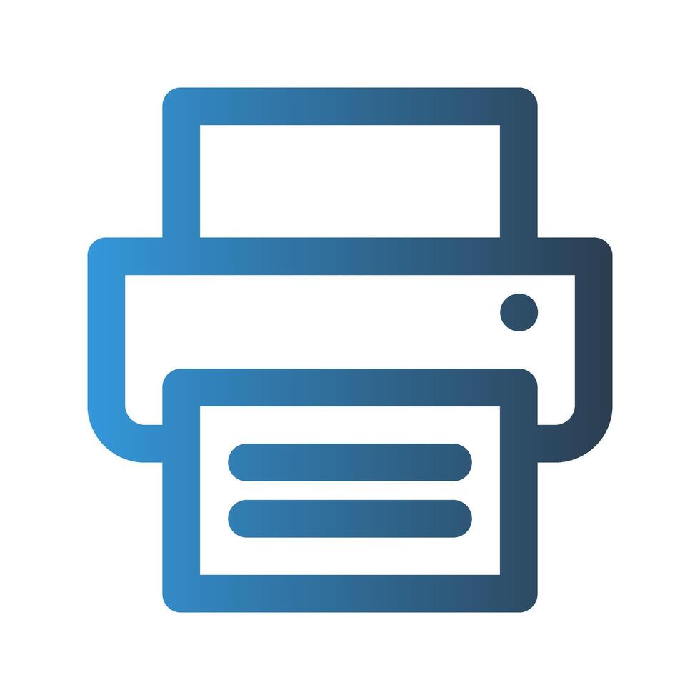 Fax machine outline icon. with gradient colors suitable for interfaces, websites, UI and mobile apps. vector