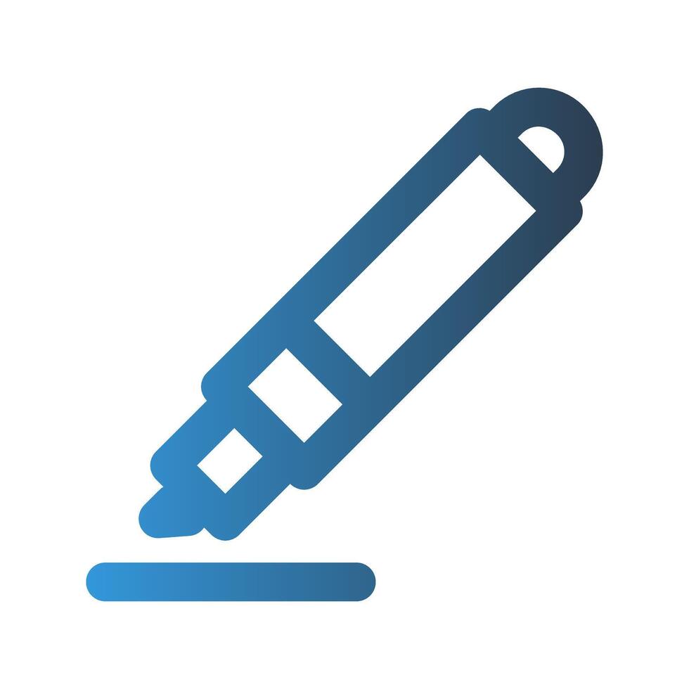 Pen outline icon. with gradient colors suitable for interfaces, websites, UI and mobile apps. vector