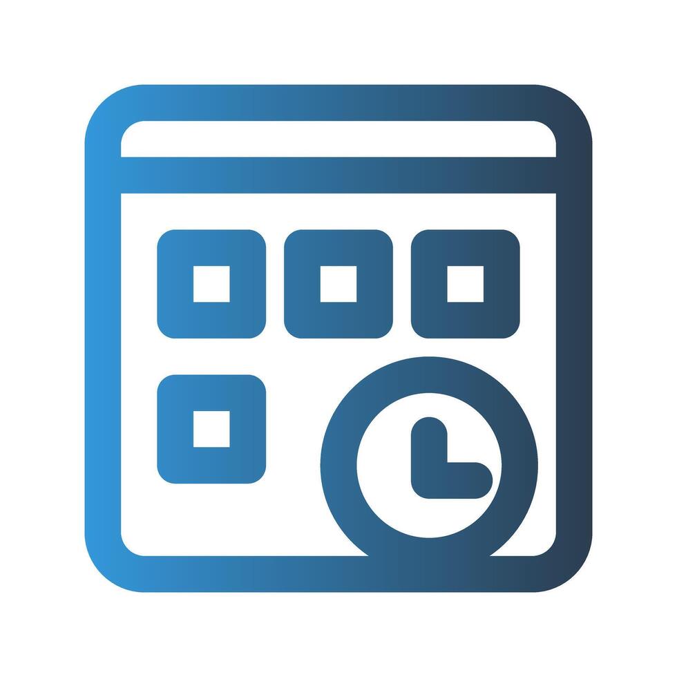 Schedule outline icon. with gradient colors suitable for interfaces, websites, UI and mobile apps. vector