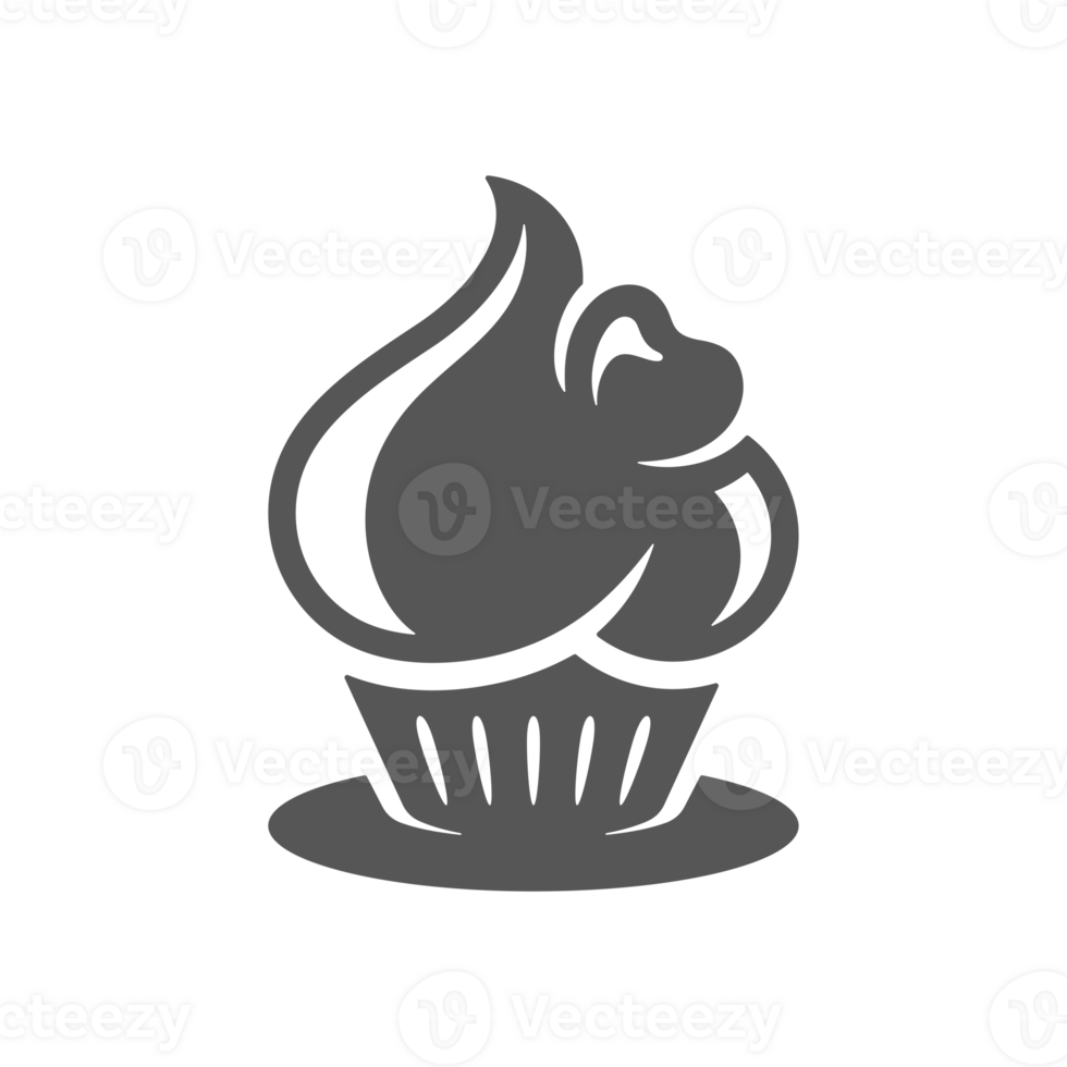 Cup cake hand drawn retro icon png