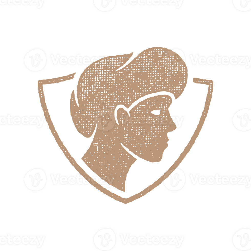 Male chef head in hat on shield png