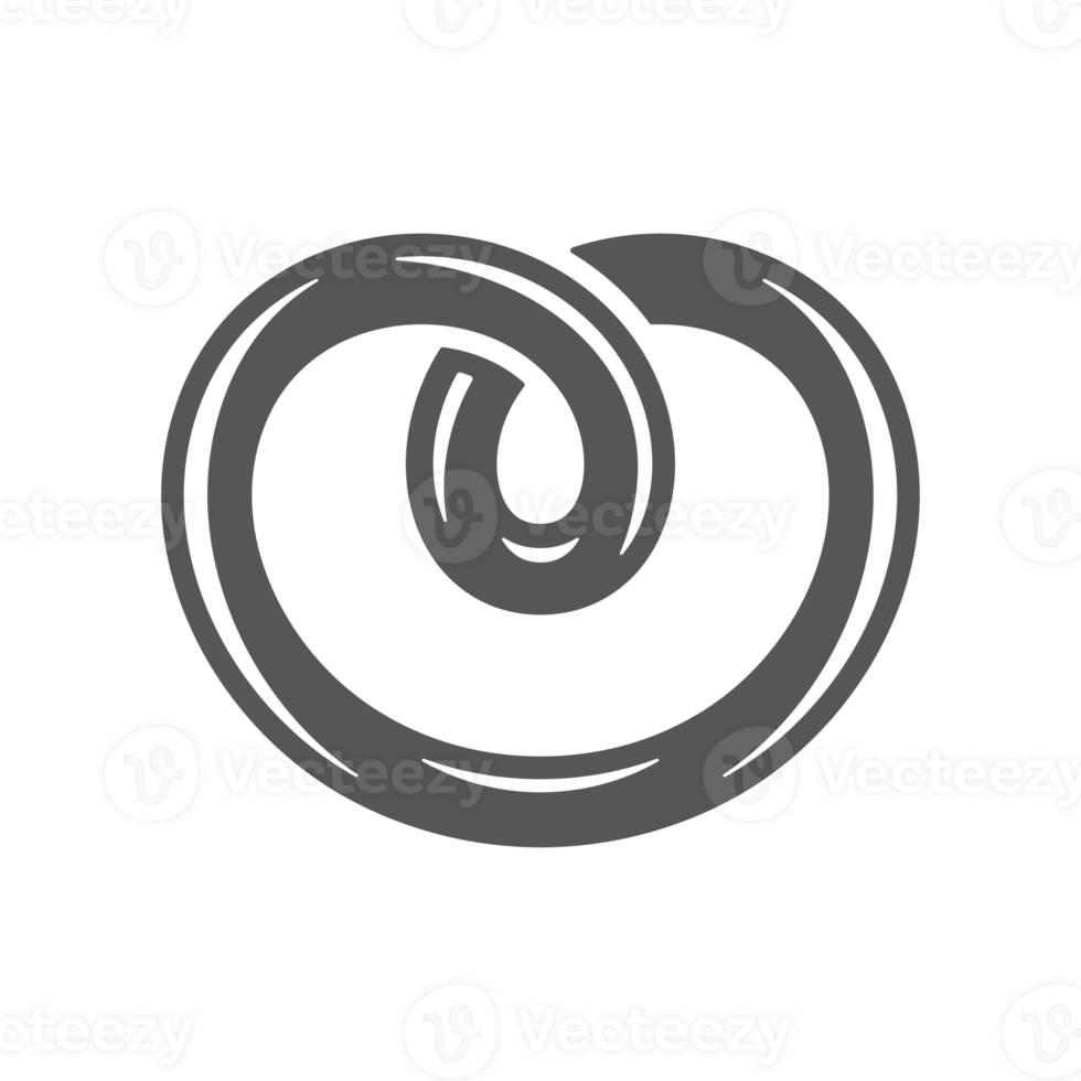 Pretzel hand drawn retro icon png