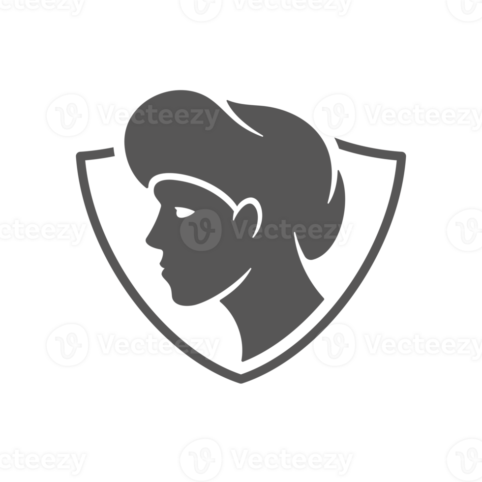 Chef man face hand drawn retro icon png