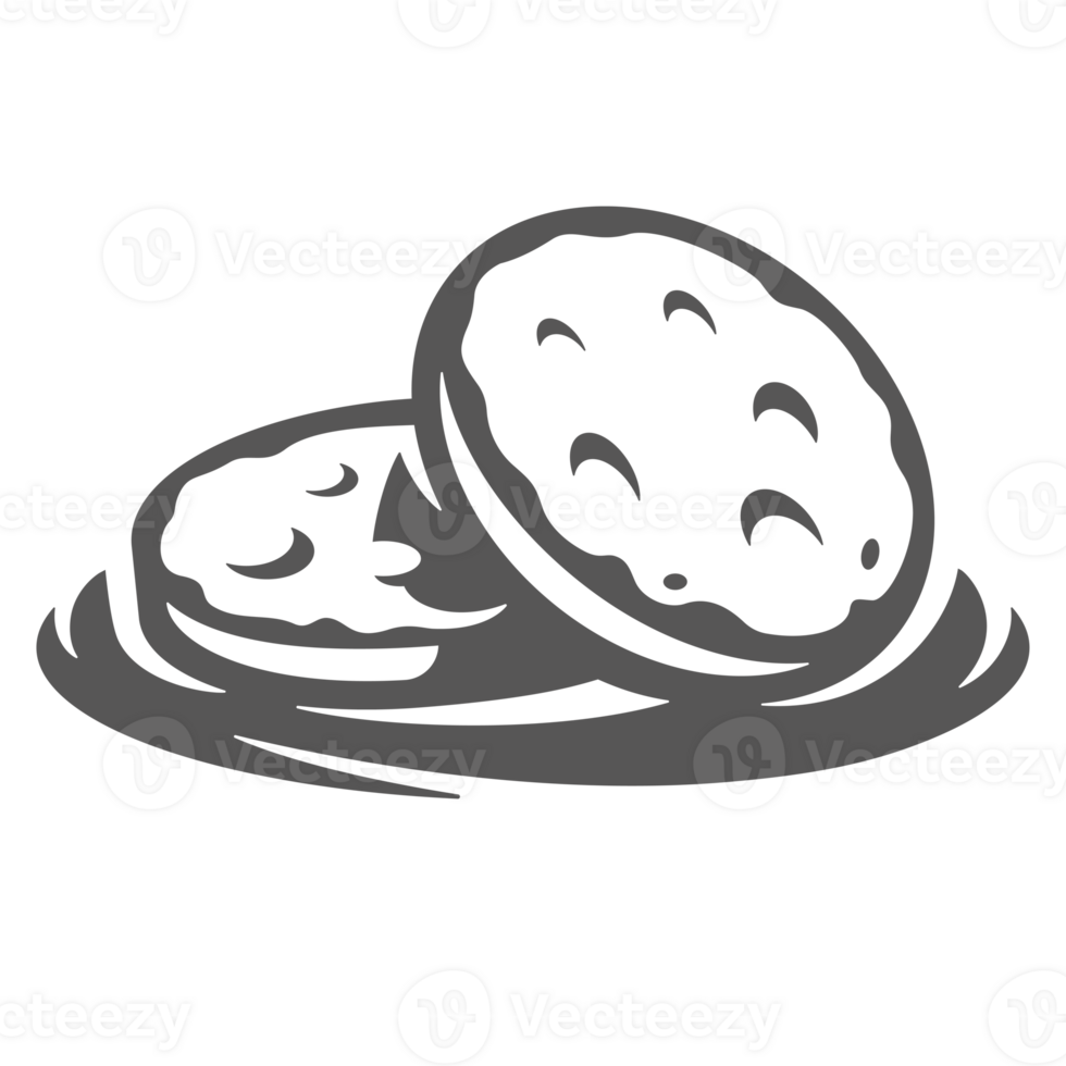 Cookie hand drawn retro icon png