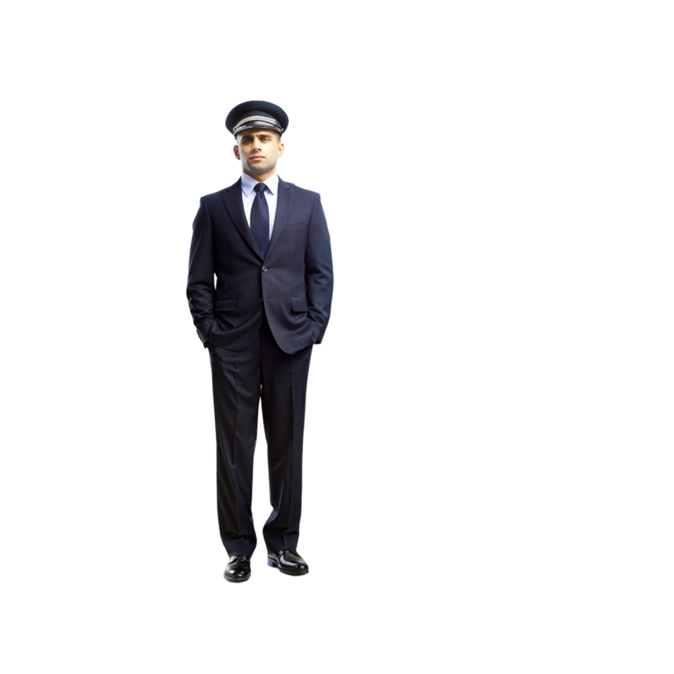 Businessman in a formal suit standing confidently png