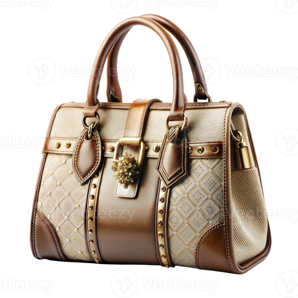 Elegant handbag with a transparent background png