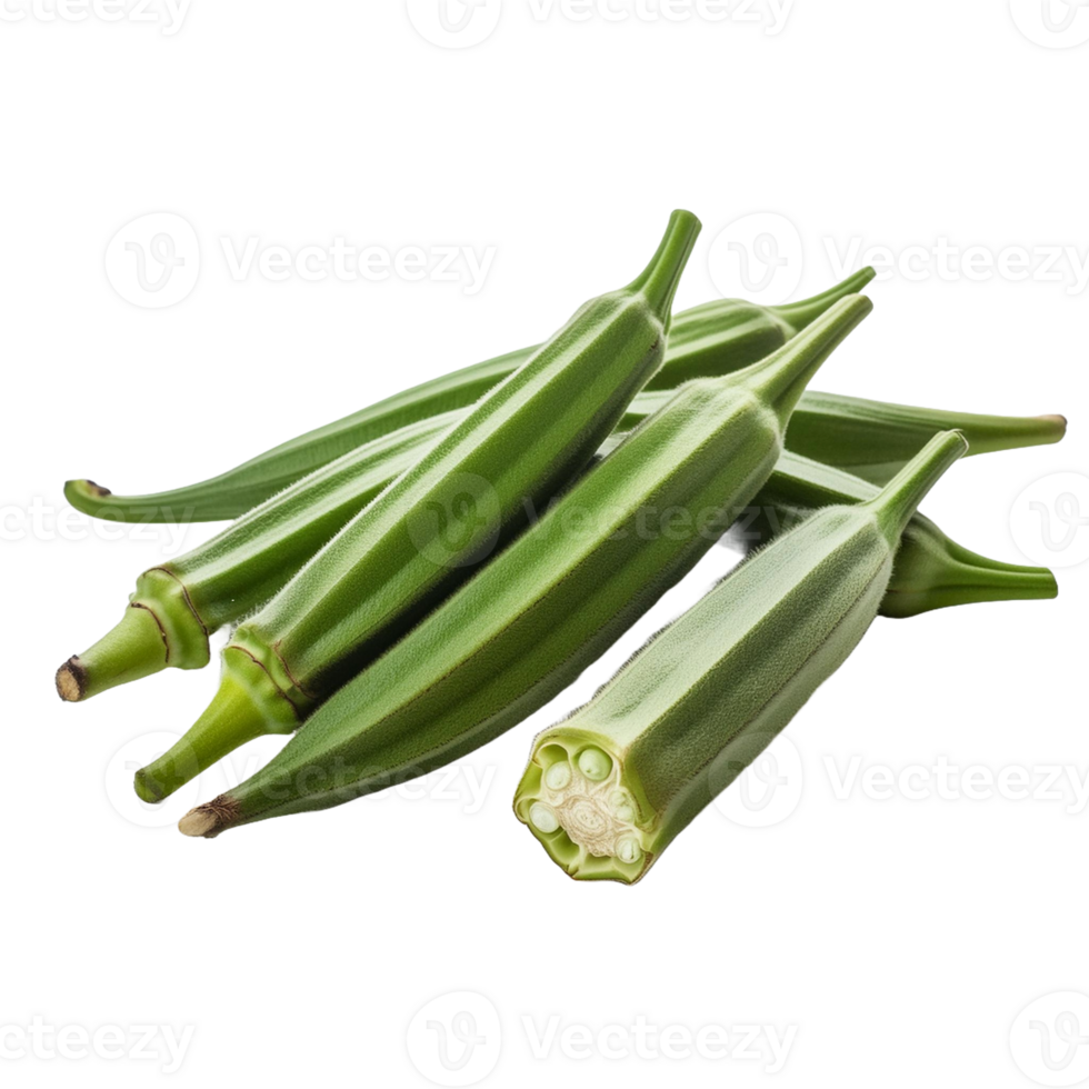 Vegetable Image Without Background Green Okra png