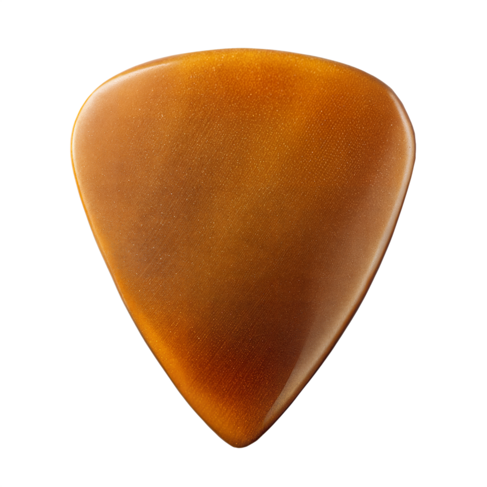 Close-Up of Brown Guitar Pick on Transparent Background png