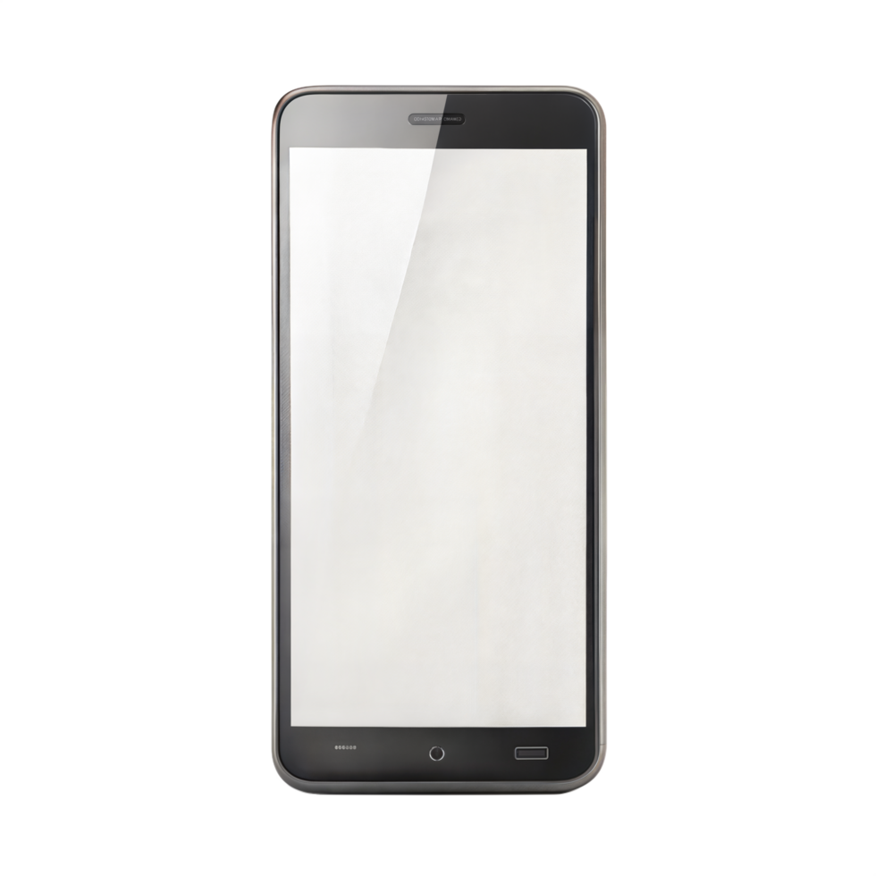 Modern Smartphone with Blank Screen on Transparent Background png