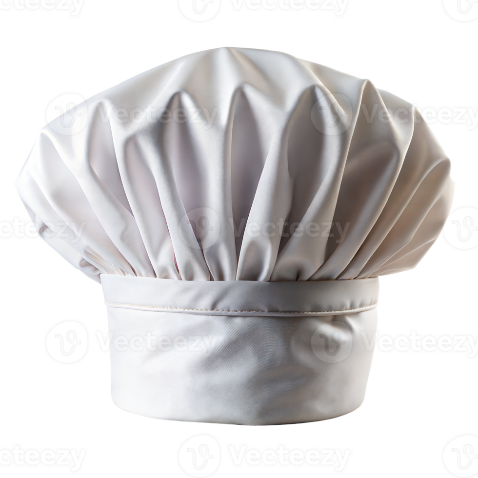 White Chef Hat Isolated on Transparent Background png